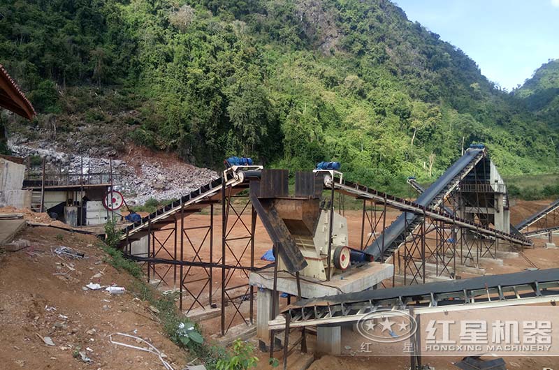 老撾客戶年產80萬噸砂石生產線